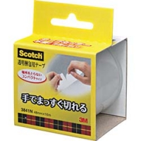 美国 3M  文具・オフィス事業部 3841N ３Ｍ　手でまっすぐ切れる透明梱包テープ　４８ｍｍＸ１６ｍ
