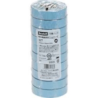 B 10 10P ３Ｍ　ビニールテープ　１１７　水色　１９ｍｍＸ１０ｍ　１０巻入り