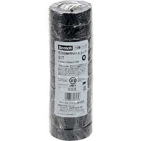 美国 3M  電力マーケット営業部 117 BLA 10 10P ３Ｍ　ビニールテープ　１１７　黒　１９ｍｍＸ１０ｍ　１０巻入り