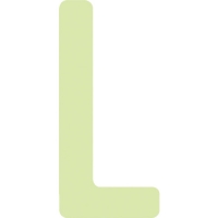 （株）アイマーク AILUMI50-L ＩＭ　中輝度蓄光カッテイング文字　英字　Ｌ