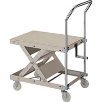 丸善精工（株） LH-35S-2 丸善　ローハイシステム　リフター　スクリュー式　スチール製　移動式　押手付