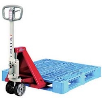 日本中山 TRUSCO  HLAN-400J ＴＲＵＳＣＯ　ハンドリフター　４００ｋｇ　６００Ｘ１０５０　電動昇降式　蛇腹付