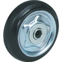 日本中山 TRUSCO  TW-150 ＴＲＵＳＣＯ　スチール製多用途二輪車用　固定キャスターΦ１５０ゴム車