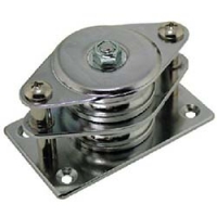 （株）スリーエッチ HSB50X2 ＨＨＨ　ステンレス固定滑車よこ型二車ベアリング入り