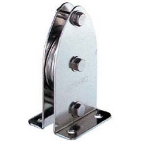 （株）スリーエッチ K90-9 ＨＨＨ　ステンレス固定ブロック　タテ型一車　ベアリング入　９０ｍｍ