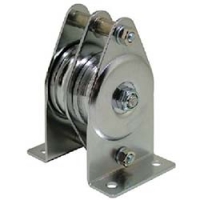 （株）スリーエッチ VS50X2 ＨＨＨ　ステンレス固定滑車たて型二車