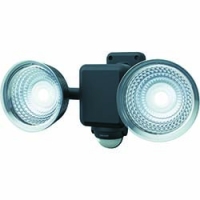 （株）ムサシ E42225 ダンケ　１．３Ｗ×２灯　フリーアーム式ＬＥＤ乾電池センサーライト
