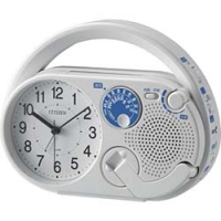 リズム時計工業（株） 4RQA04-003 シチズン　防災用クロック　ホワイト