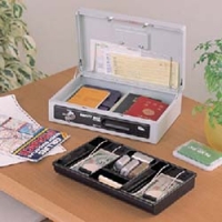 IRIS  SBX-28S-GY ＩＲＩＳ　手提げ金庫　セイフティボックス　２７５×１８５×７９　グレー