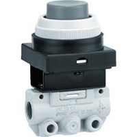 ＳＭＣ（株） VM130-01-32BA ＳＭＣ　３ポートメカニカルバルブ　押ボタン（平長頭・黒）