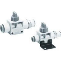 ＳＭＣ（株） VHK2-06F-01S ＳＭＣ　フィンガバルブ（２ポート）適用チューブ外径６　接続口径Ｒ１／８