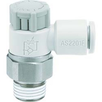 ＳＭＣ（株） AS2201F-01-10A ＳＭＣ　ワンタッチ管継手付スピコン（エルボタイプ）１０Ｄ　Ｒ１／８