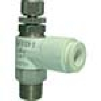 日本千代田 CHIYODA FS10R-03SCW-O チヨダ　ファイブＳＵＳスピードコントローラα白メーターアウト１０ｍｍ・Ｒ３／８