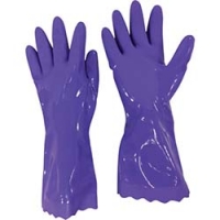 オカモト（株）手袋・メディカル部手袋課 NO002 VML オカモト　ビルパール厚手ＮＰ　袋入　バイオレット　ＭＬ