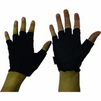 おたふく手袋（株） FB-61-BK-M おたふく　フーバー　シンセティックレザーグローブ　５フィンガーレスモデル　ブラック　Ｍ