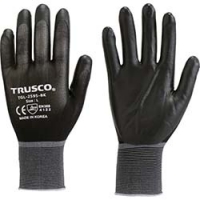 日本中山 TRUSCO  TGL-2595-BK-S ＴＲＵＳＣＯ　極薄ニトリル背抜き手袋　ブラック　Ｓ