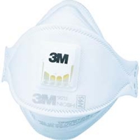 美国 3M  安全衛生製品事業部 9211 ３Ｍ　折りたたみ式防護マスク　９２１１　Ｎ９５　　排気弁付き　（１０枚入）