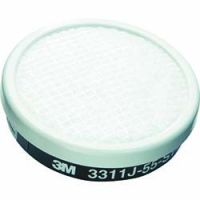 美国 3M  安全衛生製品事業部 3311J-55 ３Ｍ　有機ガス用吸収缶Ｓ１ろ過材付き　３３１１Ｊ－５５