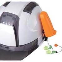 （株）トーヨーセフティー NO.1961-OK トーヨーセフティ　ヘルメット取付用収納式耳栓