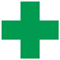 ユニット（株） 371-11 ユニット　緑十字ステッカー　１２０×１２０ｍｍ　ＰＰステッカー