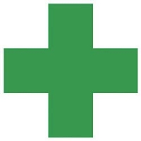 ユニット（株） 371-10 ユニット　緑十字ステッカー　ＰＰステッカー　４５×４５ｍｍ　１０枚組