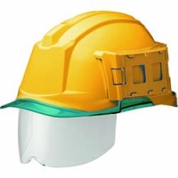 GN ミドリ安全　ＩＤケース付ヘルメット（ワイドシールド付）　ＳＣ－１９ＰＣＬＳ－ＩＤ　ＲＡ３　α　イエロー／グリーン