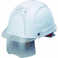 （株）トーヨーセフティー NO.391F-C-C-WH トーヨーセフティ　ヘルメット　ヴェンティープラス　シールド面付　白