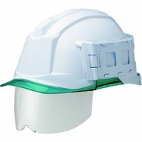 GN ミドリ安全　ＩＤケース付ヘルメット（ワイドシールド付）　ＳＣ－１９ＰＣＬＳ－ＩＤ　ＲＡ３　α　ホワイト／グリーン