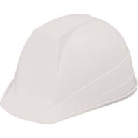 ユニット（株） 377-18WH ユニット　ヘルメット前ひさし型（飛・墜・電）白　ＰＣ