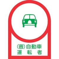 （株）日本緑十字社 233038 緑十字　ヘルメット用ステッカー　（普）自動車運転者　３５×２５ｍｍ　１０枚組