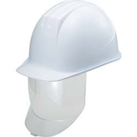 （株）谷沢製作所 0162-SD-W8-J タニザワ　大型シールド面付ヘルメット　溝付　ホワイト