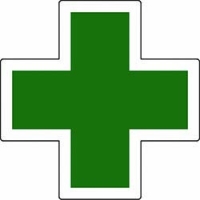 （株）日本緑十字社 233131 緑十字　ヘルメット用ステッカー　緑十字マーク　３４×３４ｍｍ　５枚組　反射タイプ