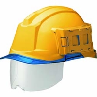 BL ミドリ安全　ＩＤケース付ヘルメット（ワイドシールド付）　ＳＣ－１９ＰＣＬＳ－ＩＤ　ＲＡ３　α　イエロー／ブルー