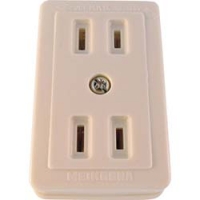 日本明工 MEIKO  MR2741W 明工　ダブルコンセント（白）