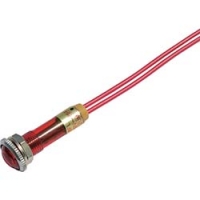 DC200V-R サカズメ　ＬＥＤ表示灯　ＤＡ－８ＦＬ－４　（ＡＣ／ＤＣ２００Ｖ接続）　Φ８　赤