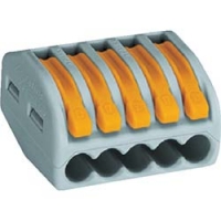 ワゴジャパン（株） WF-5 ＷＡＧＯ　ＷＦ－５　より線・単線接続可能コネクタ　５穴用　１箱（ＰＫ）＝４０個入