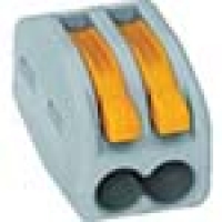 ワゴジャパン（株） WF-2 ＷＡＧＯ　ＷＦ－２　より線・単線接続可能コネクタ　２穴用　１箱（ＰＫ）＝５０個入