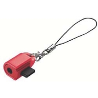 00RD エレコム　携帯電話用ヘッドホン変換コネクター（レッド）