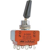 ＮＫＫスイッチズ（株） S-332R ＮＫＫスイッチズ　プラスチックレバー形トグルスイッチ　２極ＯＮ－ＯＮ