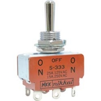ＮＫＫスイッチズ（株） S-333 ＮＫＫスイッチズ　トグルスイッチ　はんだ端子　２極ＯＮ－ＯＦＦ－ＯＮ