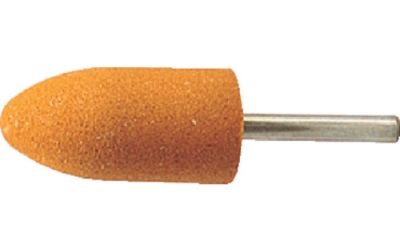 日本中山 TRUSCO MO-744P　軸付砥石ＷＡ　砲弾型　Φ２５Ｘ幅５０Ｘ軸６　＃６０　５本入