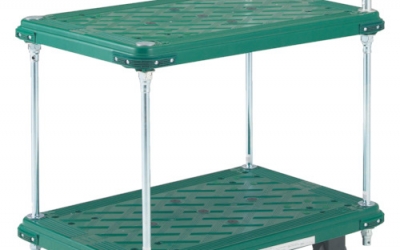 日本中山 TRUSCO MPX-902N-2　ＭＰ樹脂製省音台車　２段片袖型　９１８Ｘ６１８