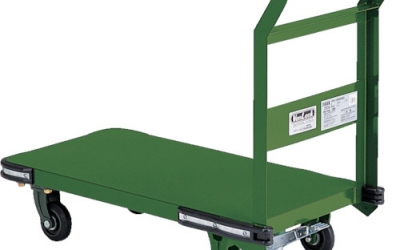 日本中山 TRUSCO OH-3　鋼鉄製運搬車　８００Ｘ４５０　Φ１００鋳物車輪