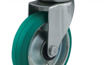 日本中山 TRUSCO SDC-100J环保搬运车用脚轮三价镀铬Φ100自由