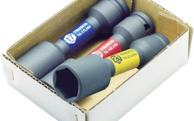 日本中山 TRUSCO T4-3LHNSET薄肉铝箔螺母长插口3个插口插入角12.7