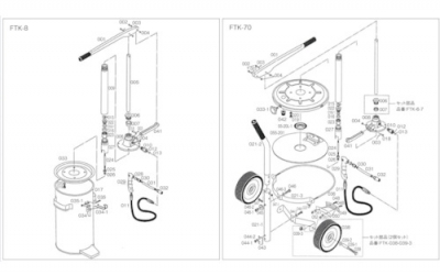 日本中山 TRUSCO FTK-029FTK8、70共用手柄