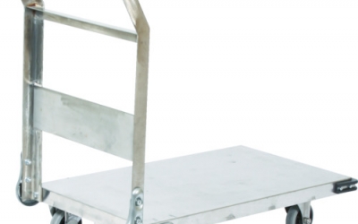 日本中山 TRUSCO  SH-2 LNS（NG）钢铁搬运车1200x600Φ150冲床车新灰色