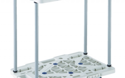 日本中山 TRUSCO  MPK-602J-W2段式面包车600X400手柄无4轮自由白