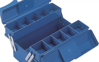 日本中山 TRUSCO SP-350　樹脂２段式工具箱　全長３６２ｍｍ