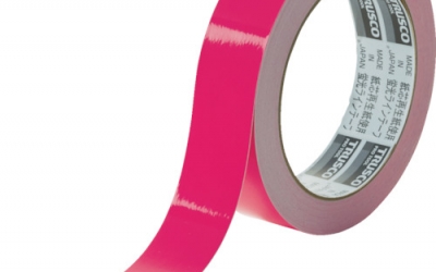 日本中山 TRUSCO TLK 250P荧光线胶带25mmx10m粉色